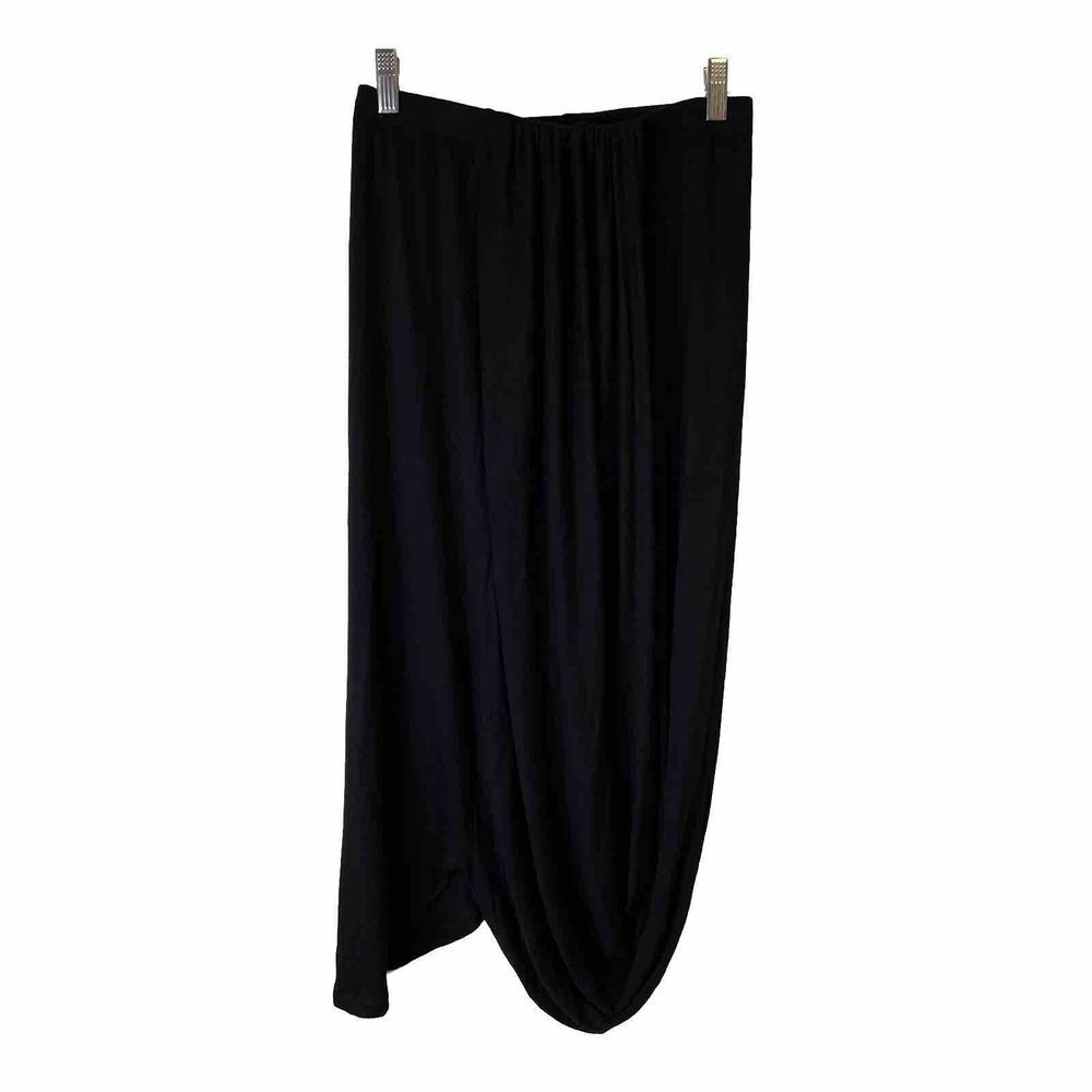Free People Beach‎ Daphne Skirt High Waisted Black Ruched Midi Size XS NWT